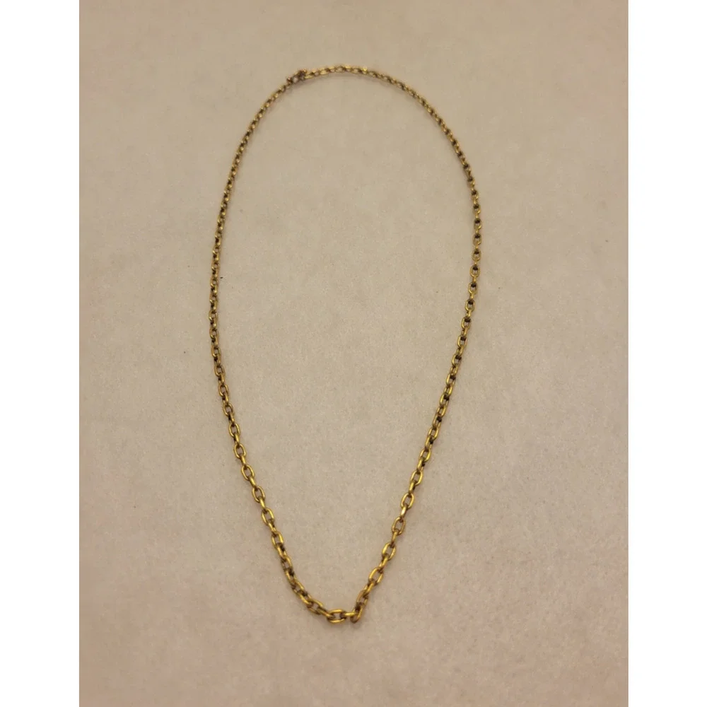 Necklace Gold Tone Boho Elegant Minimalist Classic Chain‎ Link Statement Jewelry